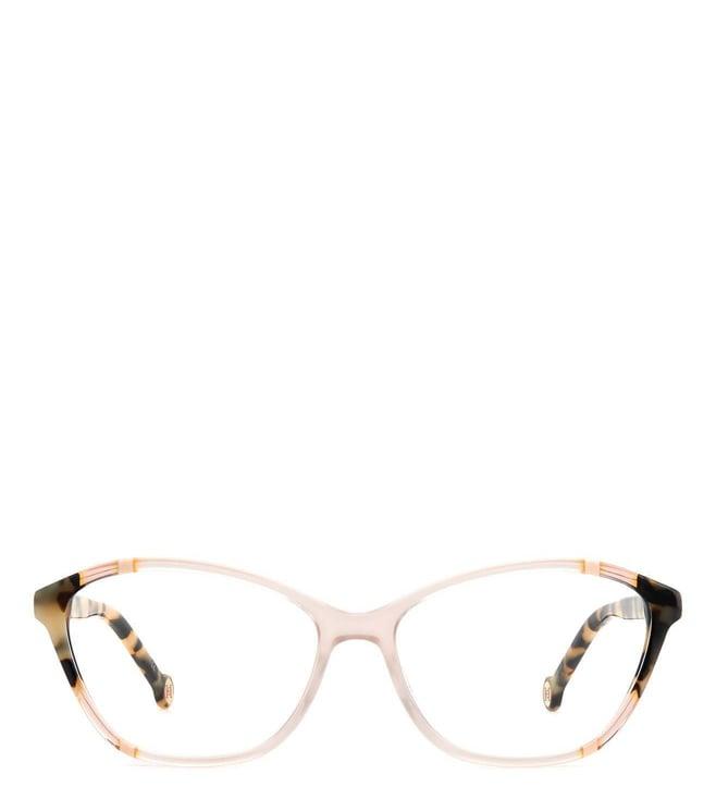carolina herrera frmher0122l935515 peach havana cat eye eyewear frames for women