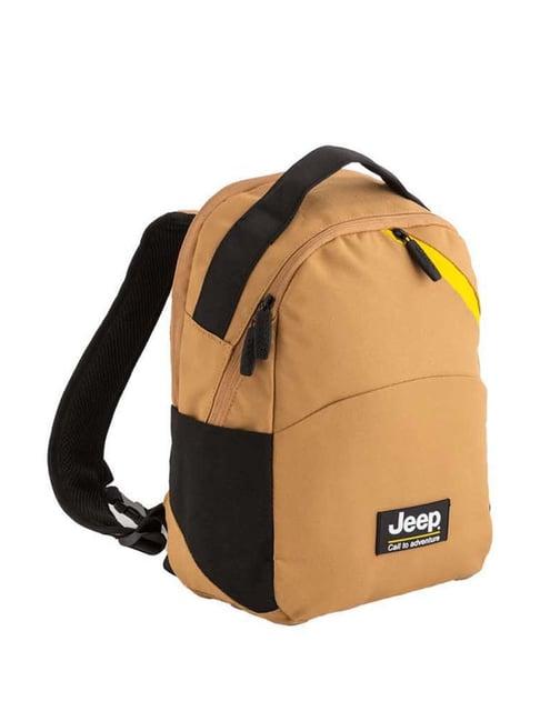 carpisa beige & black medium laptop backpack