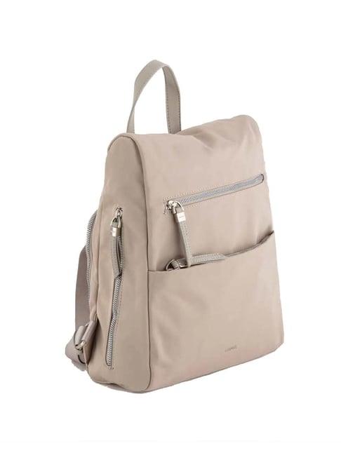 carpisa beige fabric medium backpack