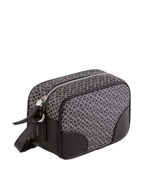 carpisa black printed small sling handbag