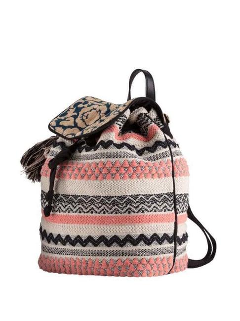 carpisa cream fabric medium backpack