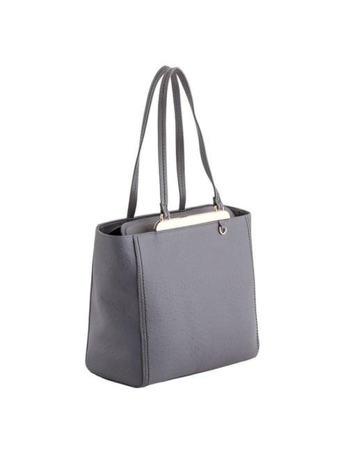 carpisa diva v2 grey faux leather solid shoulder handbag