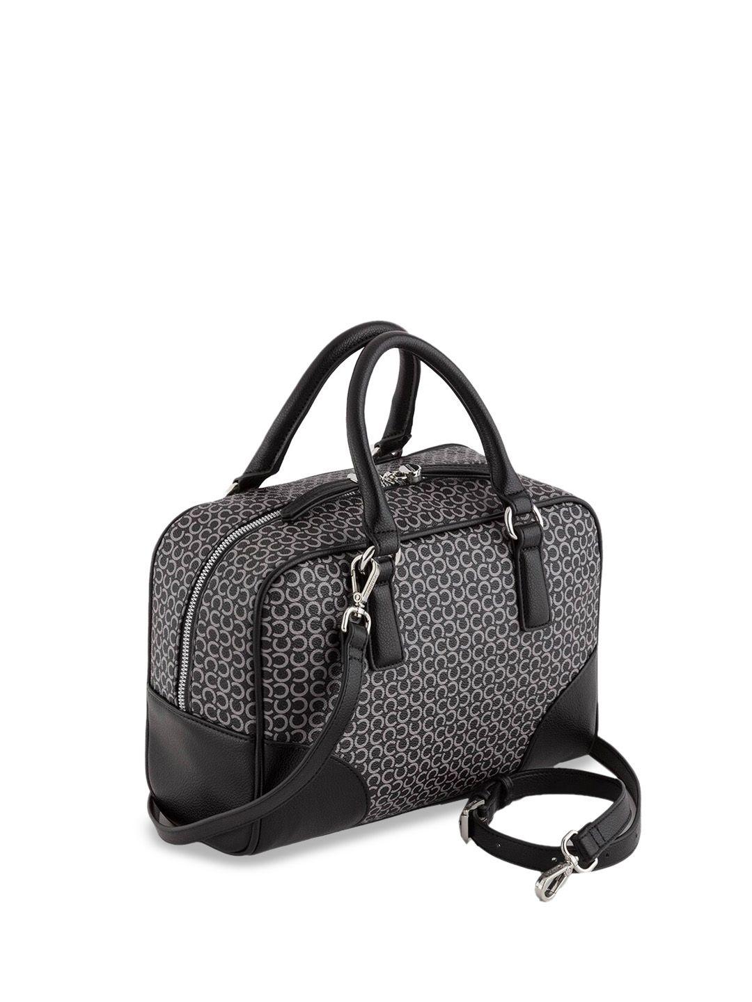 carpisa geometric printed leather structured handheld bag