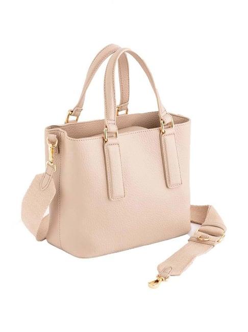 carpisa greta sand faux leather solid handbag