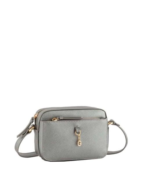 carpisa grey solid medium sling handbag