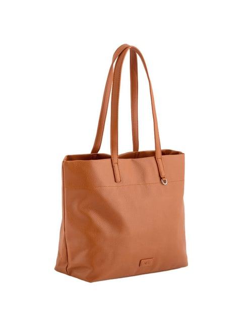 carpisa penny cuoio faux leather solid tote handbag