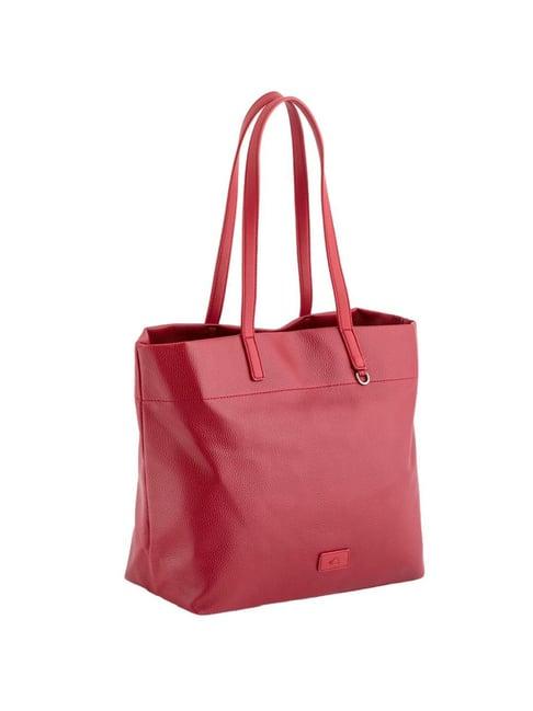 carpisa penny ruby faux leather solid tote handbag