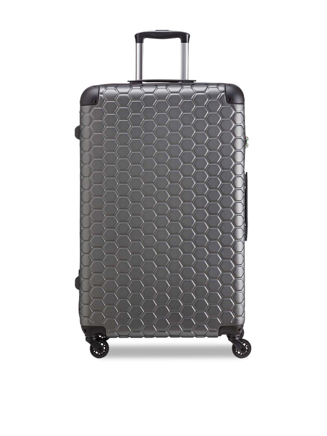 carpisa textured hard-sided large trolley suitcase