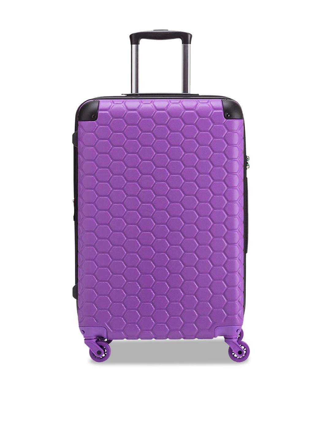 carpisa textured hard-sided medium trolley suitcase