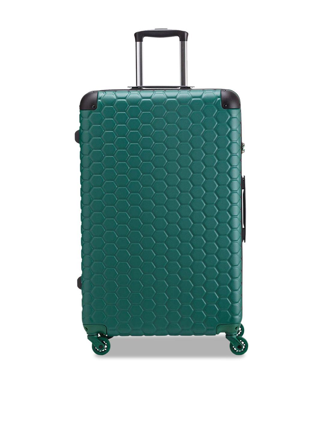carpisa textured hard-sided water-resistant large trolley suitcase