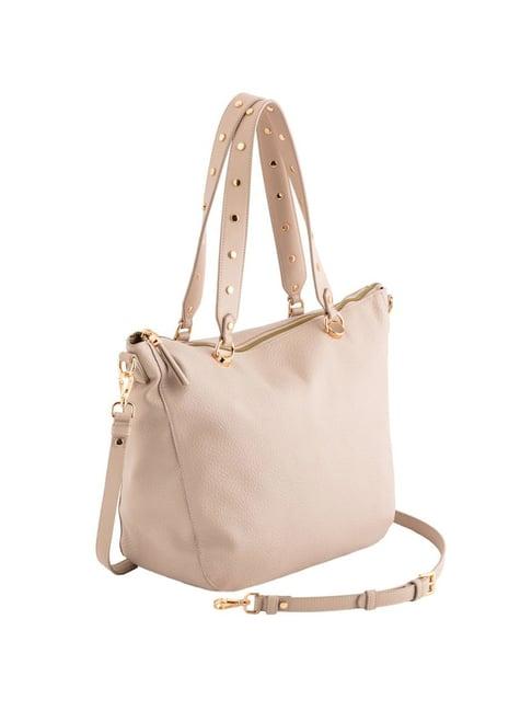 carpisa vanda sand faux leather solid shoulder handbag