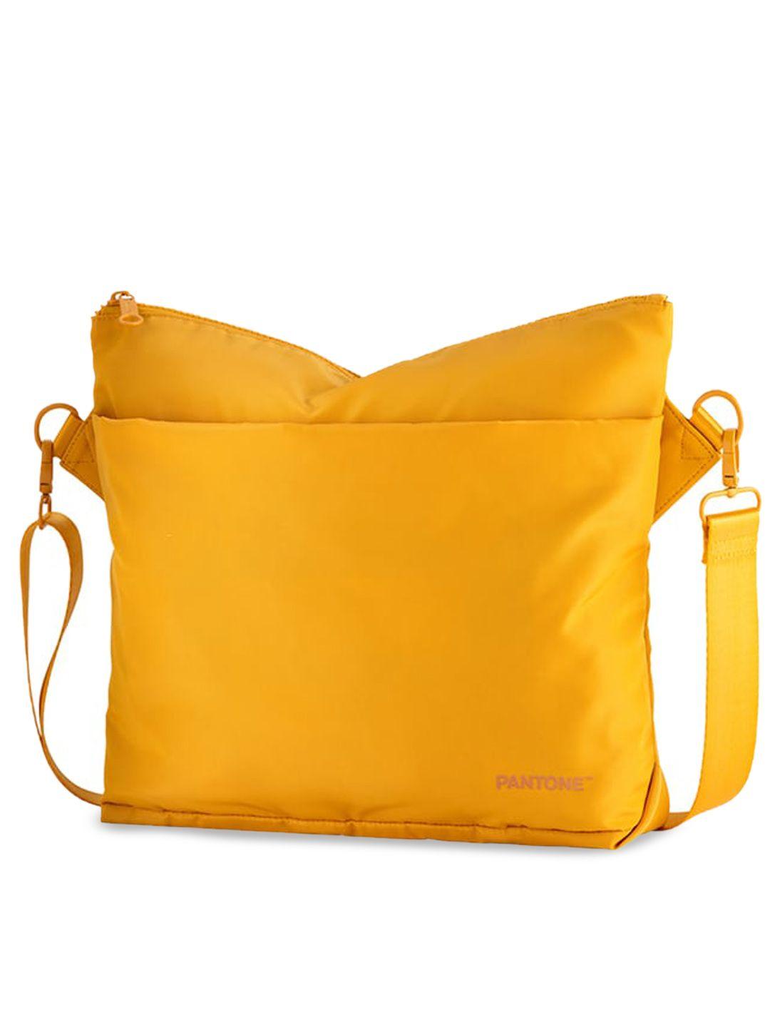 carpisa women yellow solid structured shoulder bag