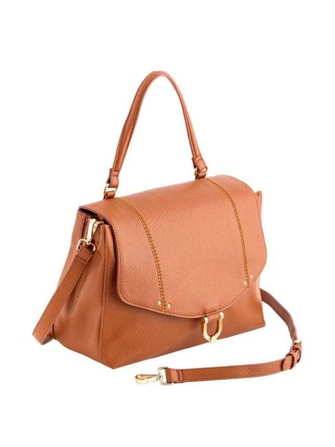 carpisa zenzero cuoio faux leather solid handbag