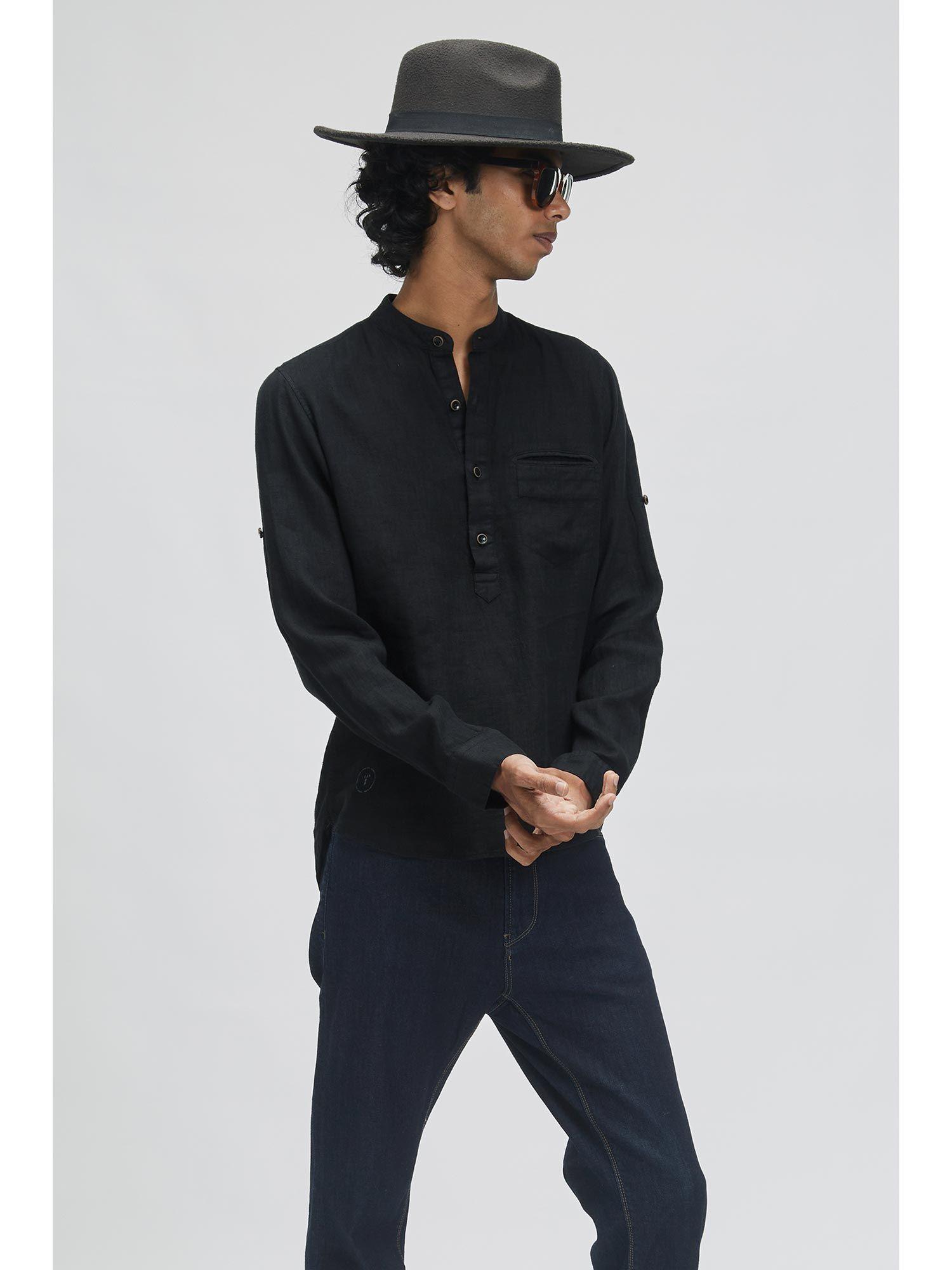 carpo black casual shirt