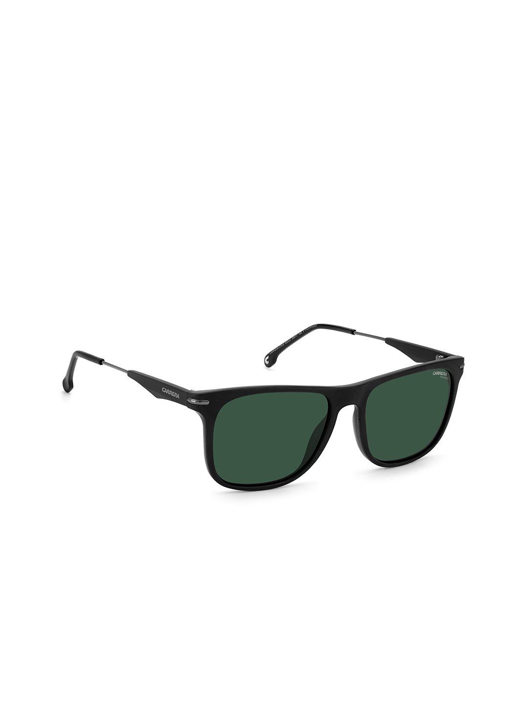 carrera men green & black rectangular sunglasses