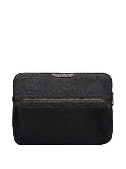 carriall urbane black solid large laptop sleeve