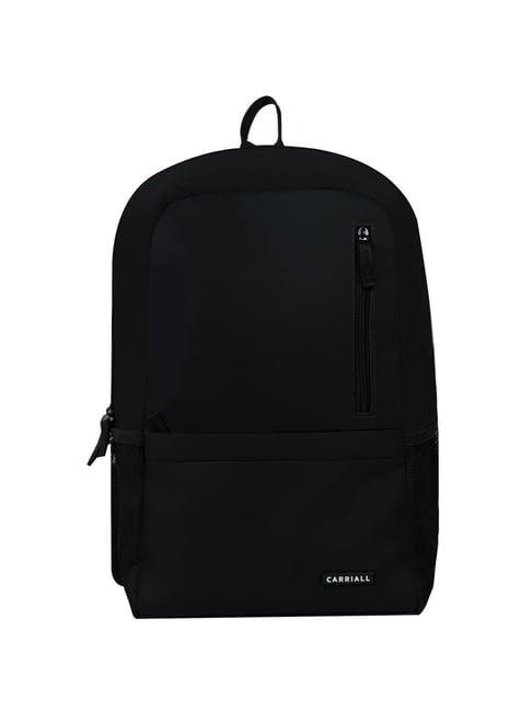 carriall aim black polyester medium laptop backpack