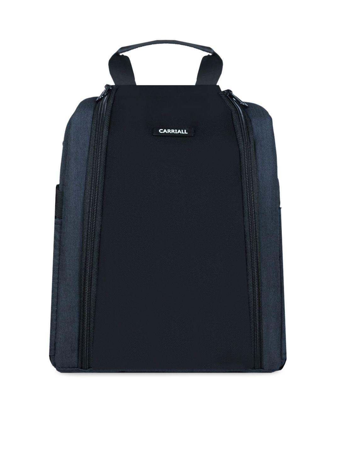 carriall black solid lunch bag