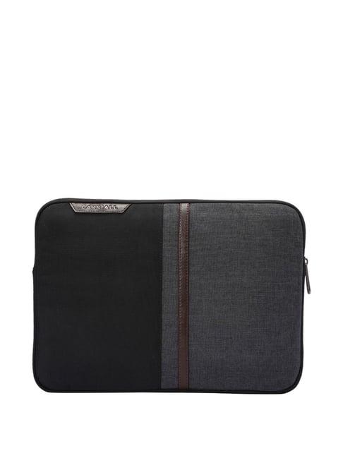 carriall suave black solid medium laptop sleeve