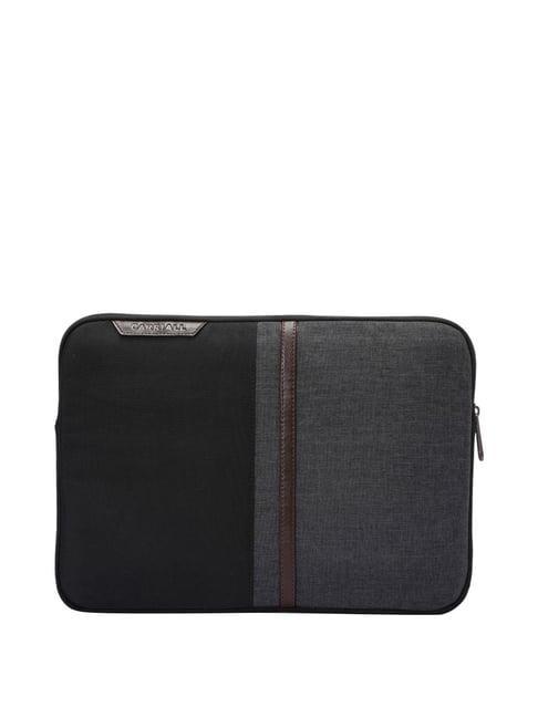 carriall suave black solid small laptop sleeve