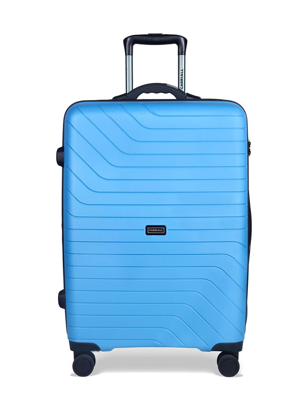 carriall textured hard-sided medium trolley suitcase