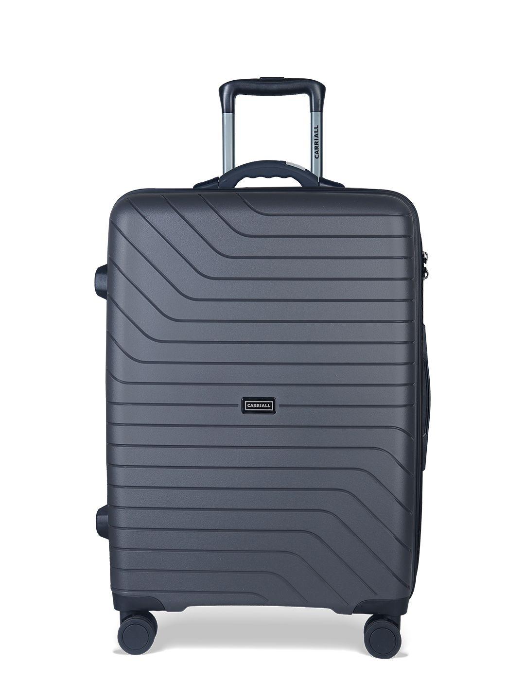 carriall textured hard-sided medium trolley suitcase