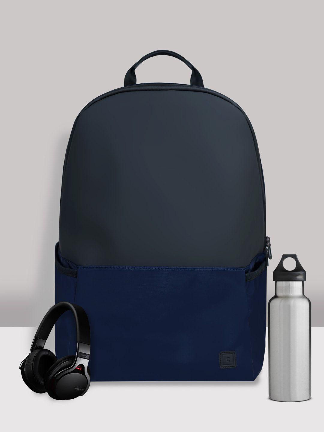 carriall unisex  blue & black colourblocked backpacks