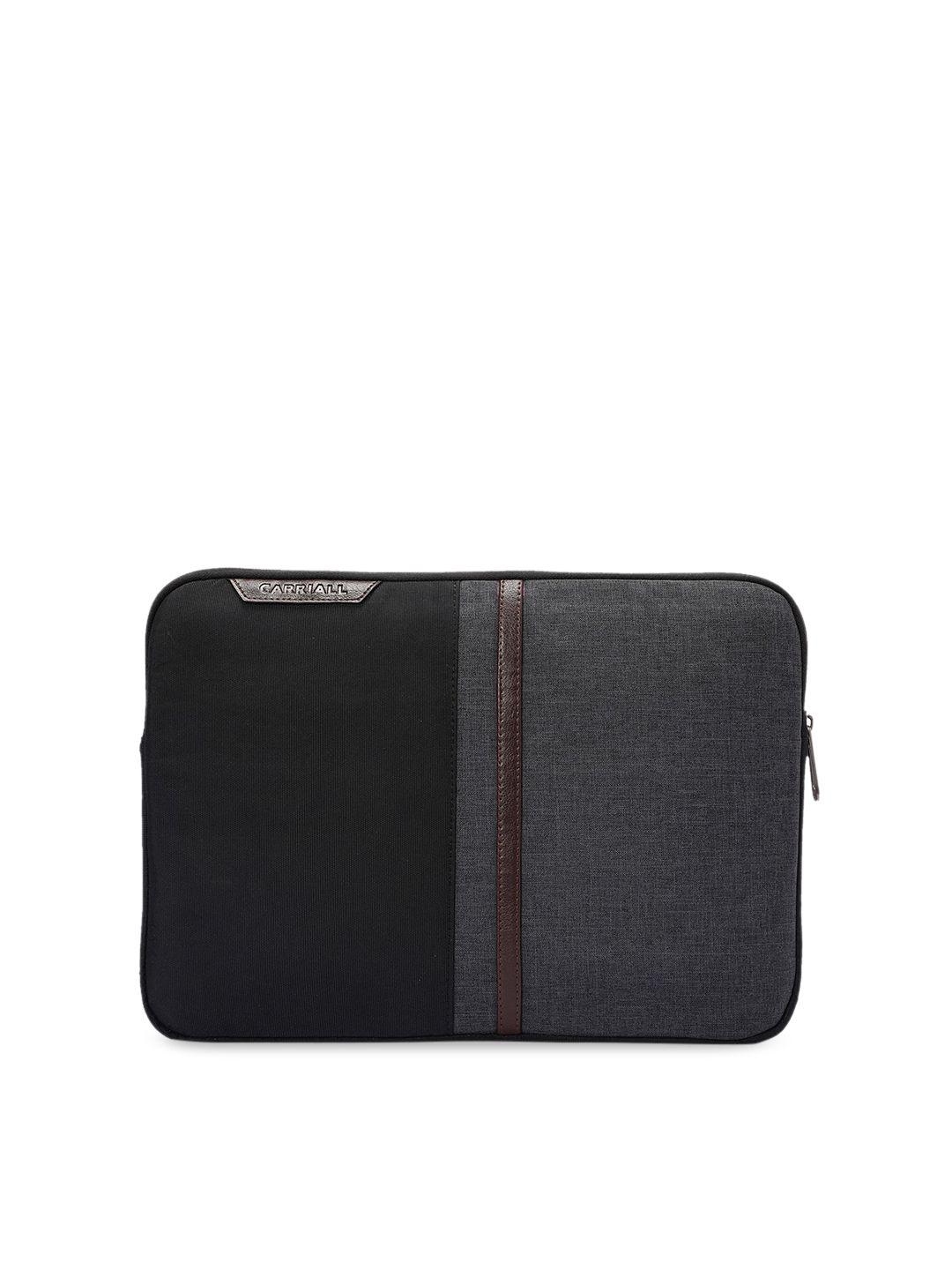 carriall unisex black colourblocked 13 inches laptop sleeve