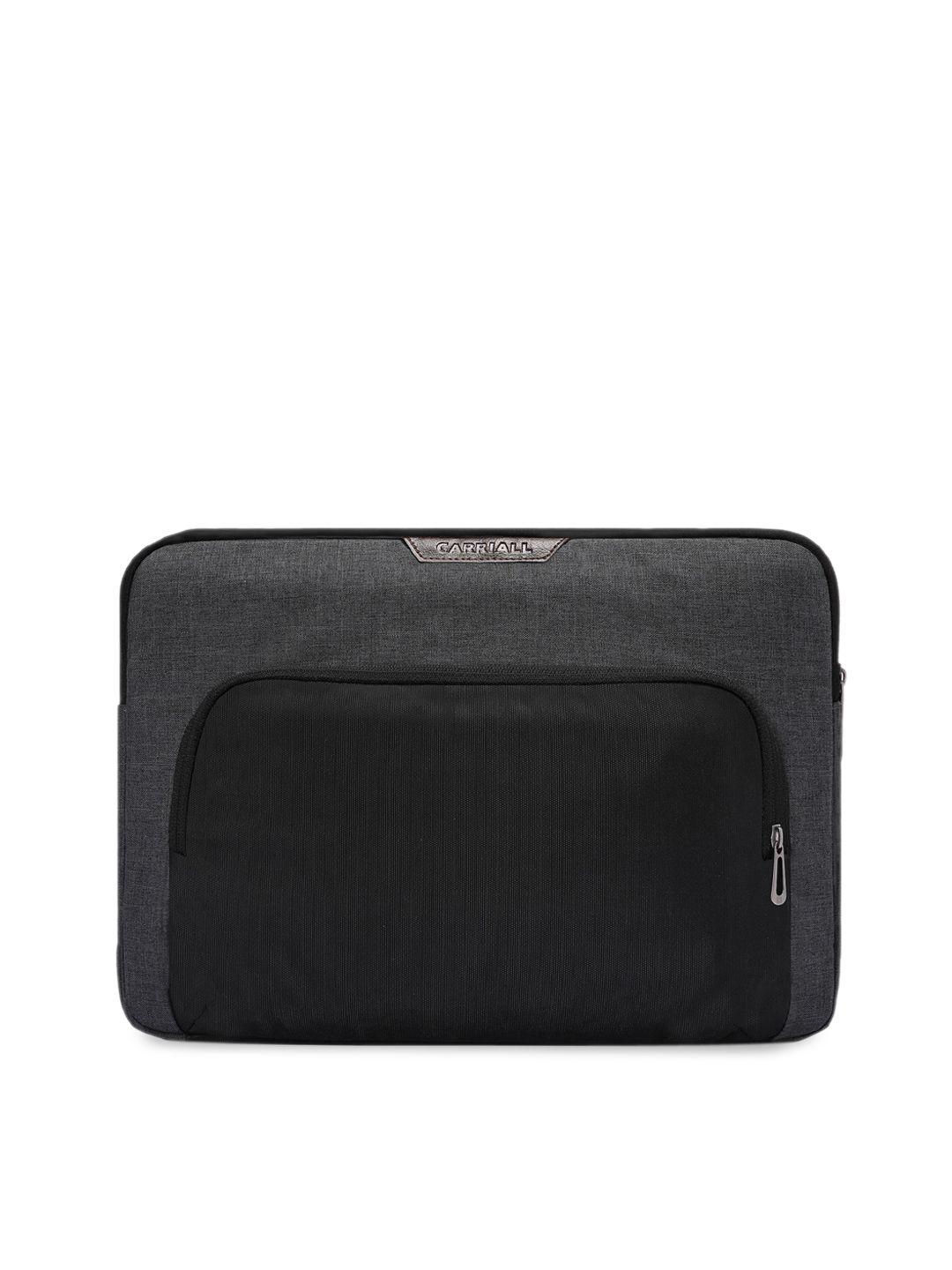 carriall unisex black colourblocked 15 inch laptop sleeve