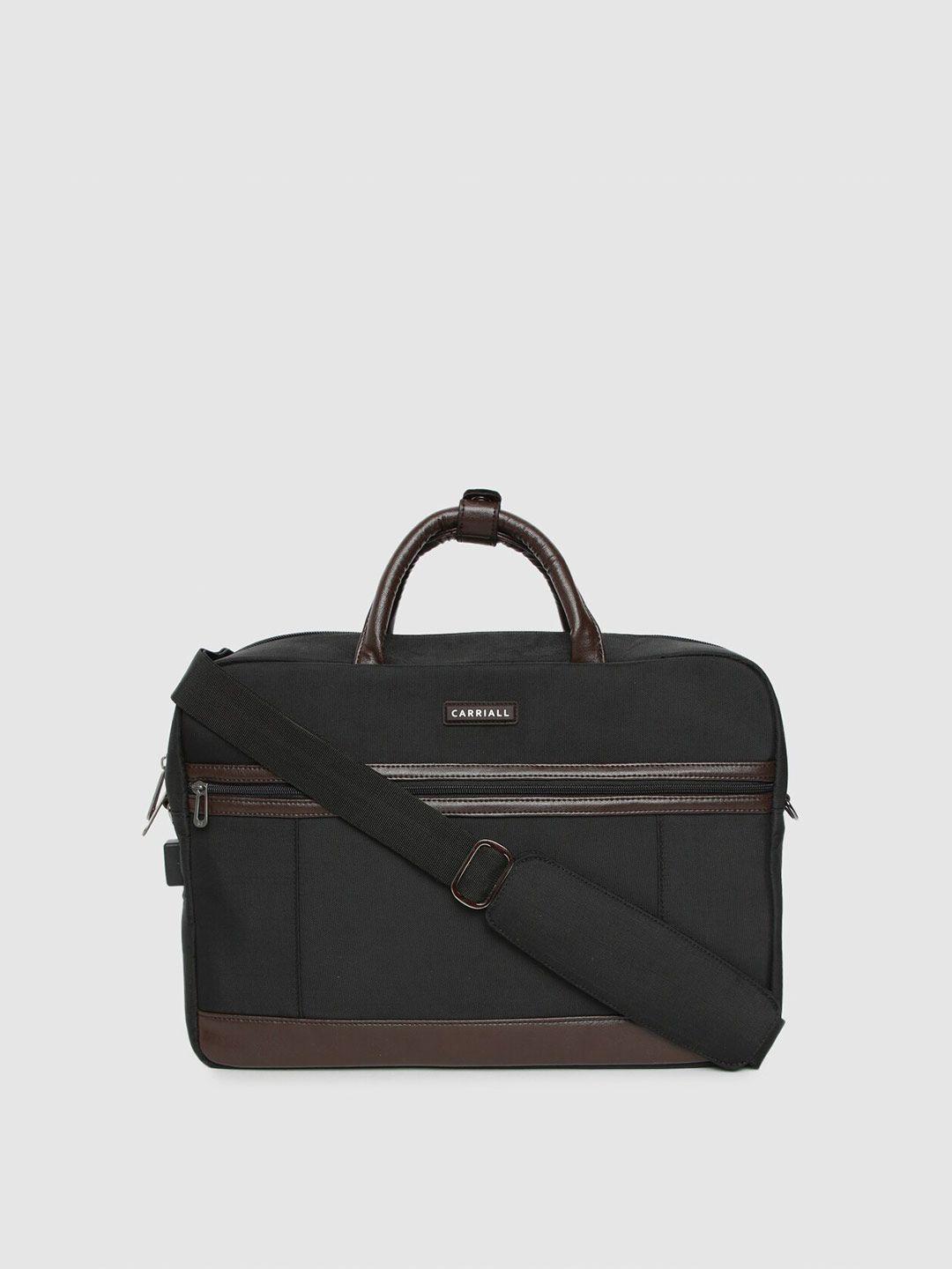 carriall unisex black messenger bag