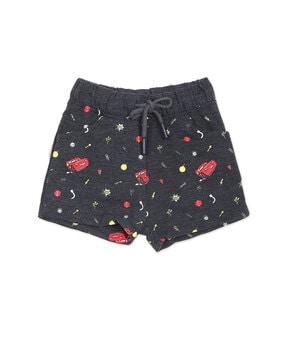cars print shorts with insert pockets