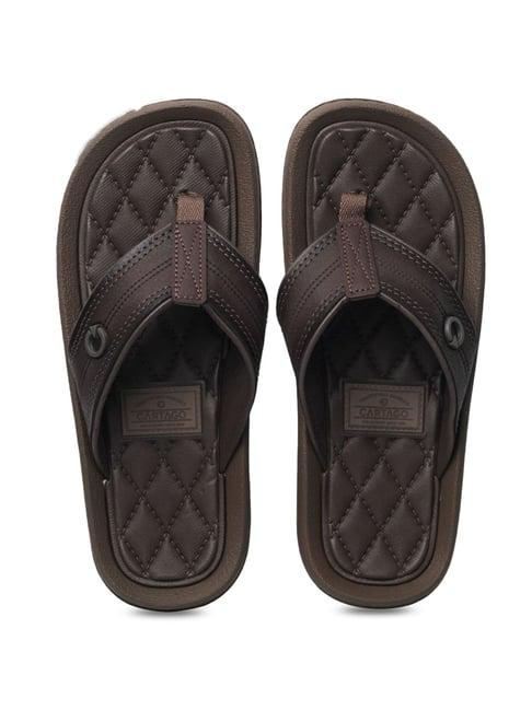 cartago men's fiji iv dedo ad dark brown flip flops