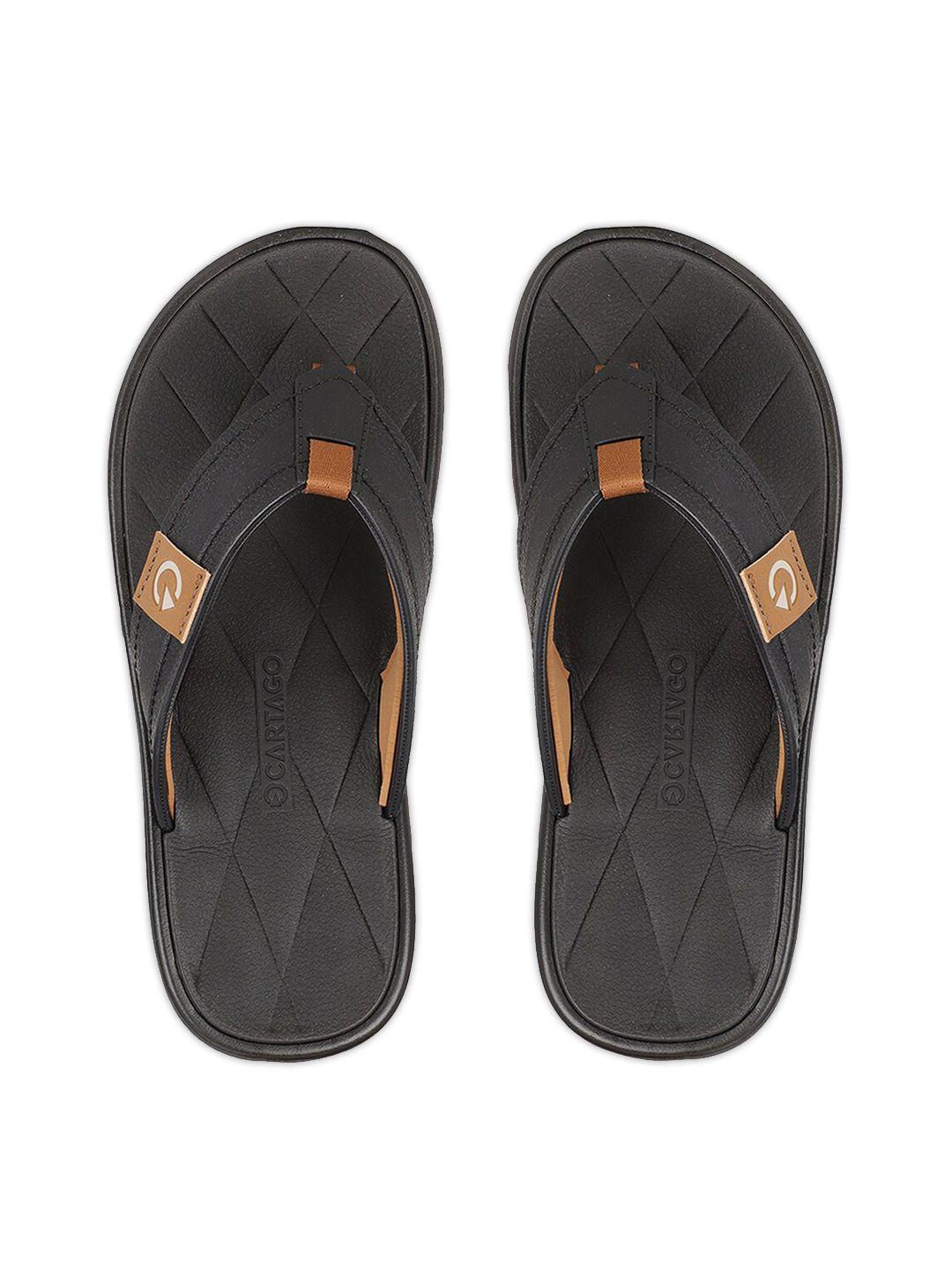 cartago men black thong flip-flops