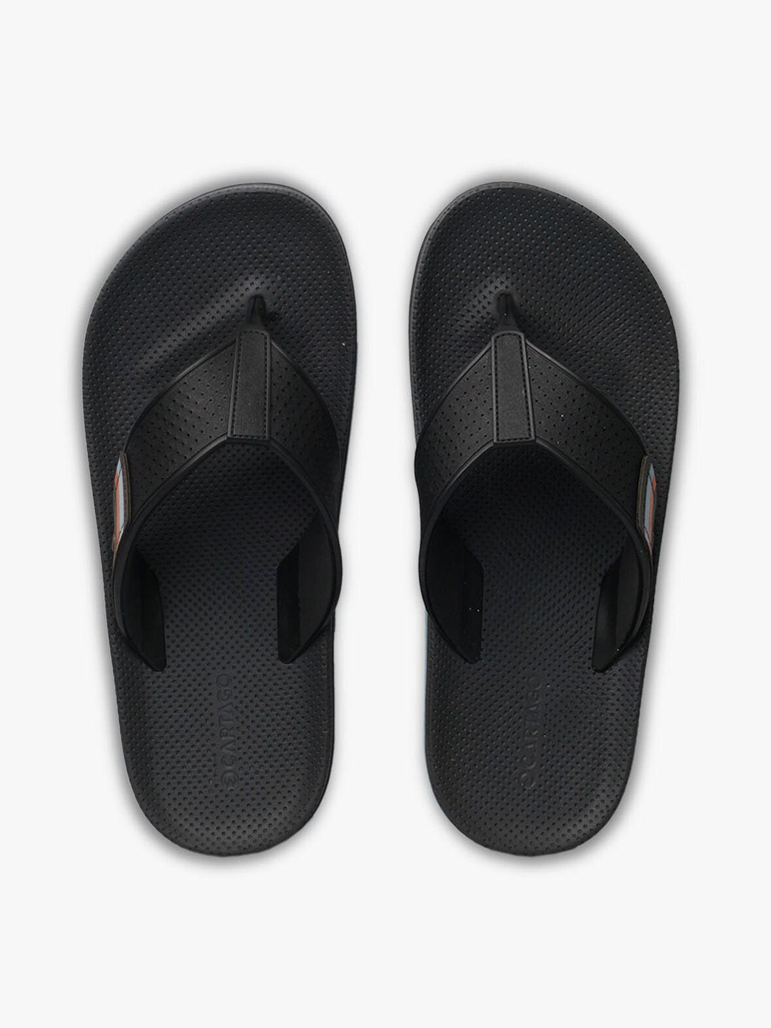 cartago men grey & black thong flip-flops