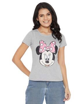 cartoon print crew-neck t-shirt