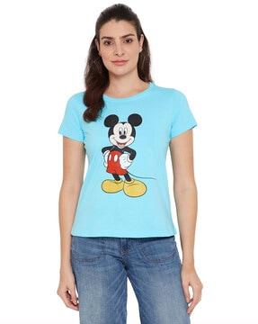 cartoon print crew-neck t-shirt