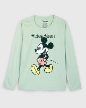 cartoon print crew-neck t-shirt