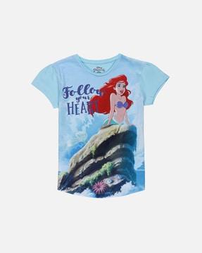 cartoon print round-neck t-shirt