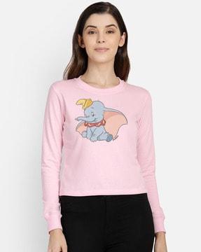 cartoon print short sweatshirt