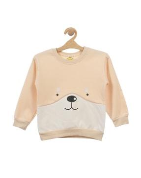 cartoon printed full-length sweat-shirt