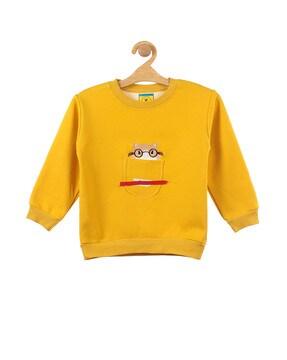 cartoon printed full-length sweat-shirt