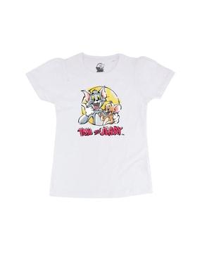 cartoon round neck t-shirt