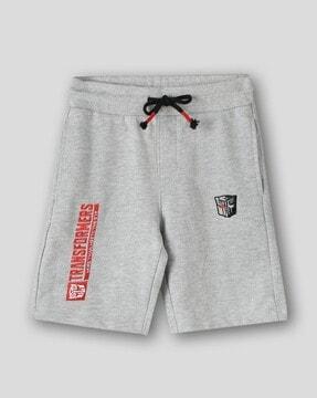 cartoon transformers embroidered shorts