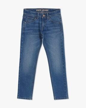 cashed slim fit jeans with light whiskers