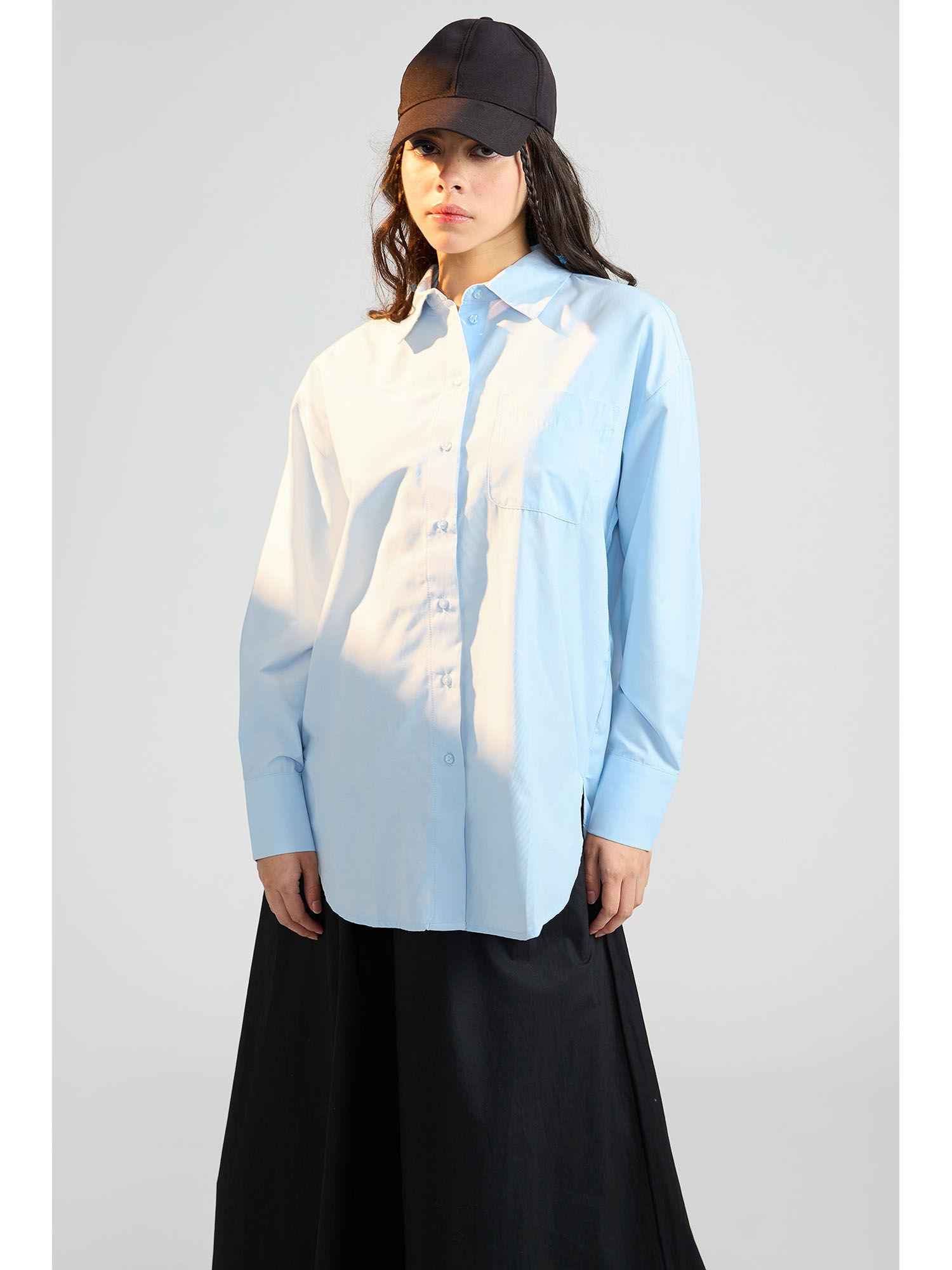 cashmere blue relaxed fit womens shirt