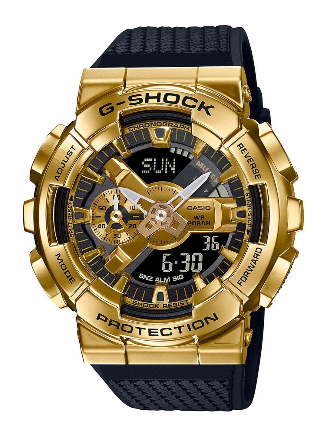casio men gold-toned analogue and digital watch gm-110g-1a9dr
