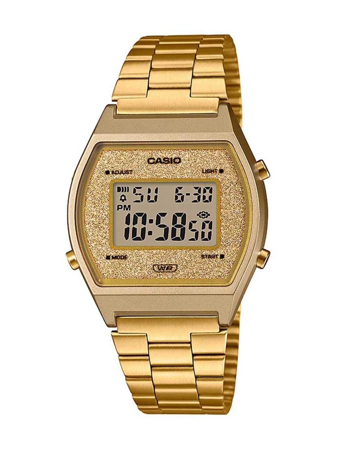 casio unisex gold-toned digital watch d188