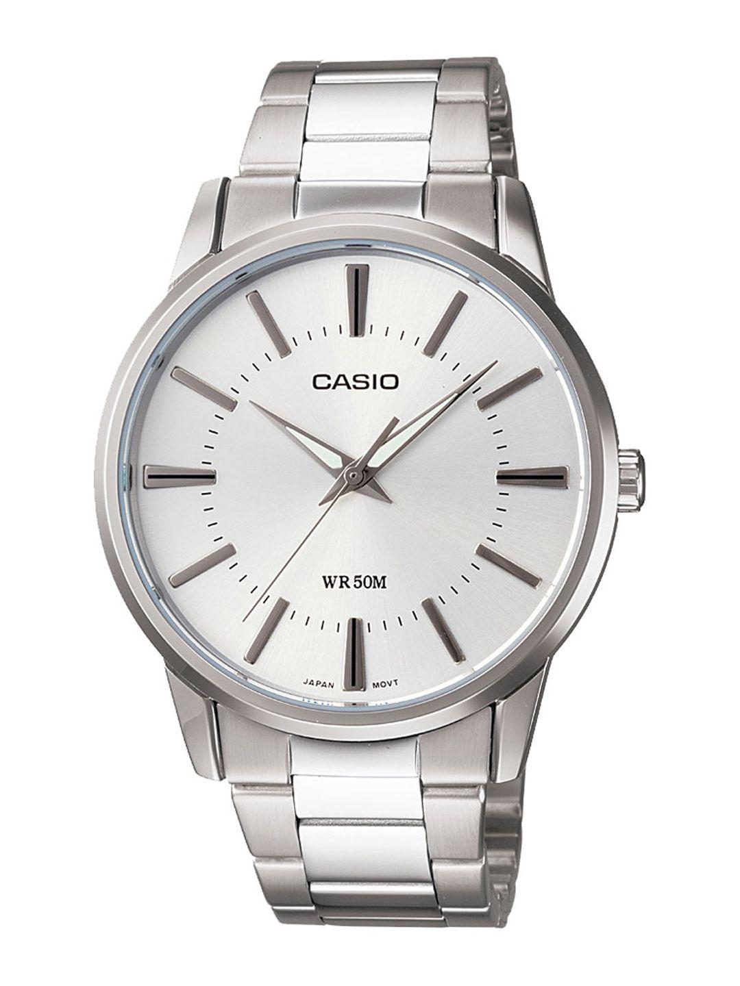 casio enticer men silver analogue watch a494 mtp-1303d-7avdf