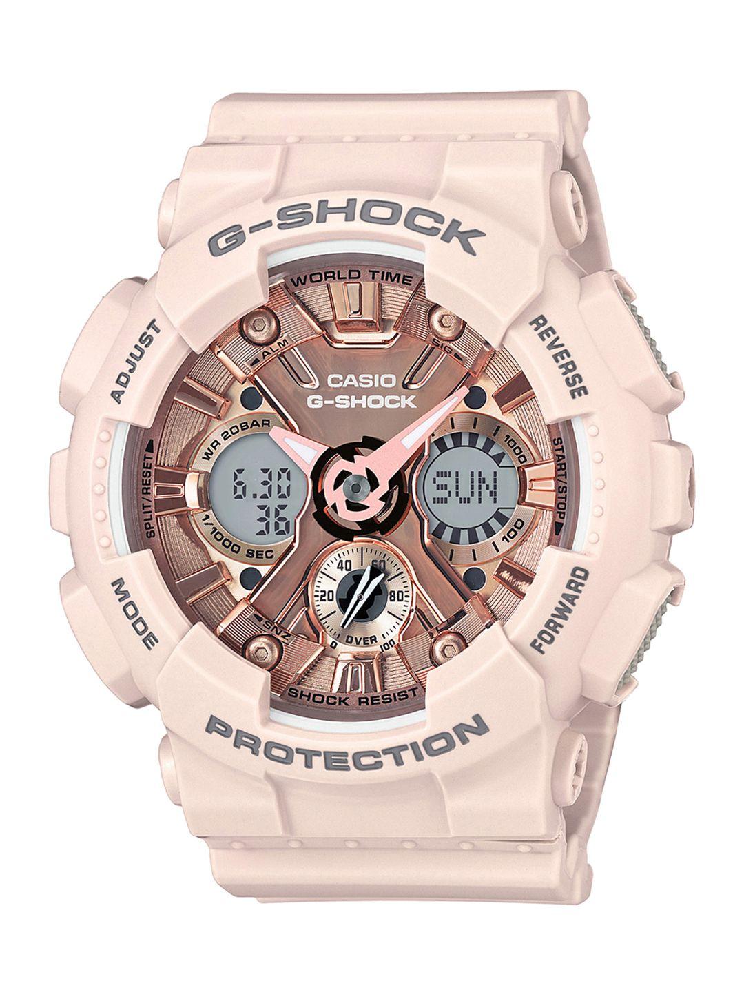 casio g-shock women rose gold dial s-series watch gma-s120mf-4adr - g732