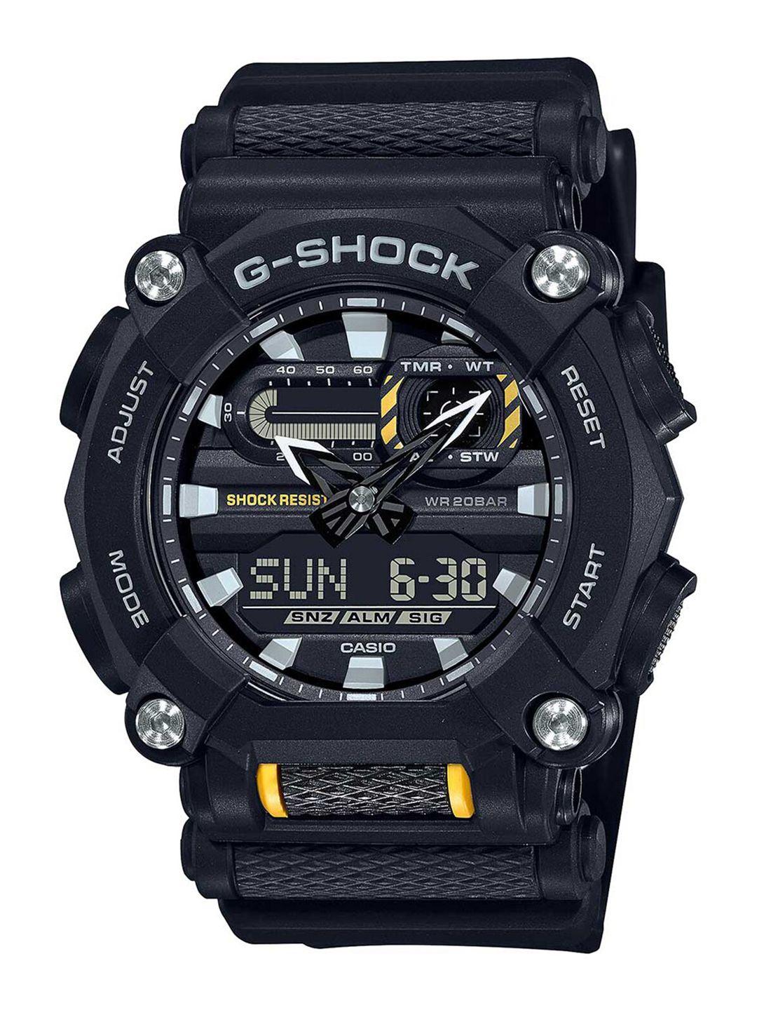 casio men black analogue and digital watch g1057